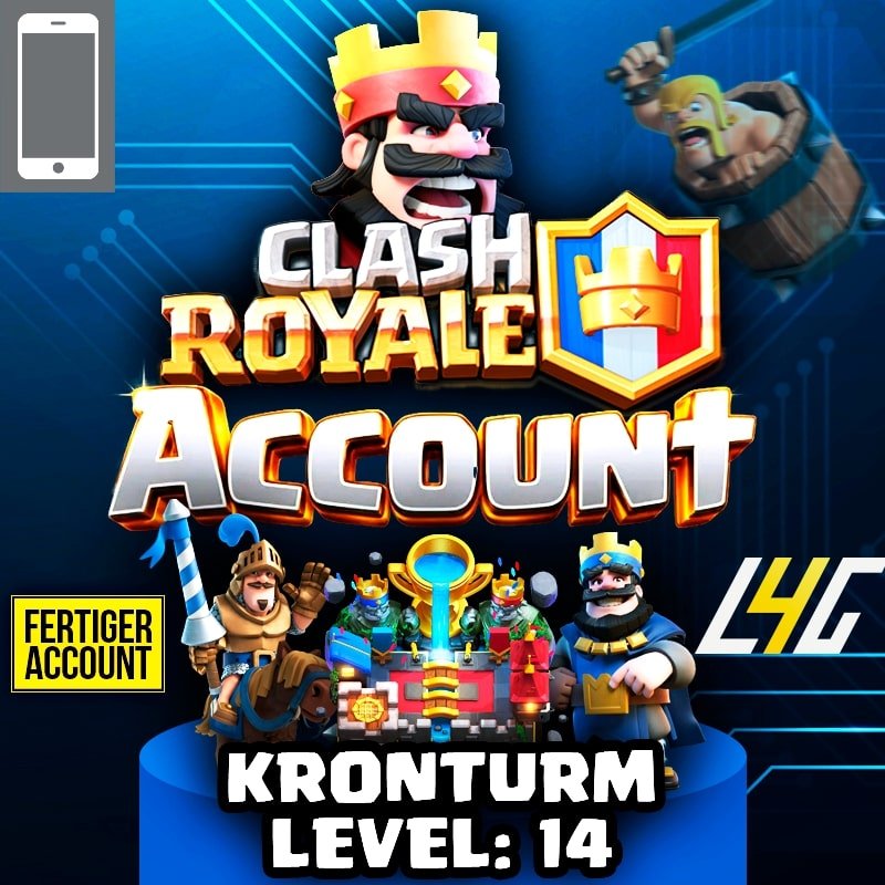 Clash Royale Account, Kronturm Level 14 Anzeige