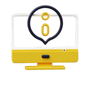 Yellow pc info icon